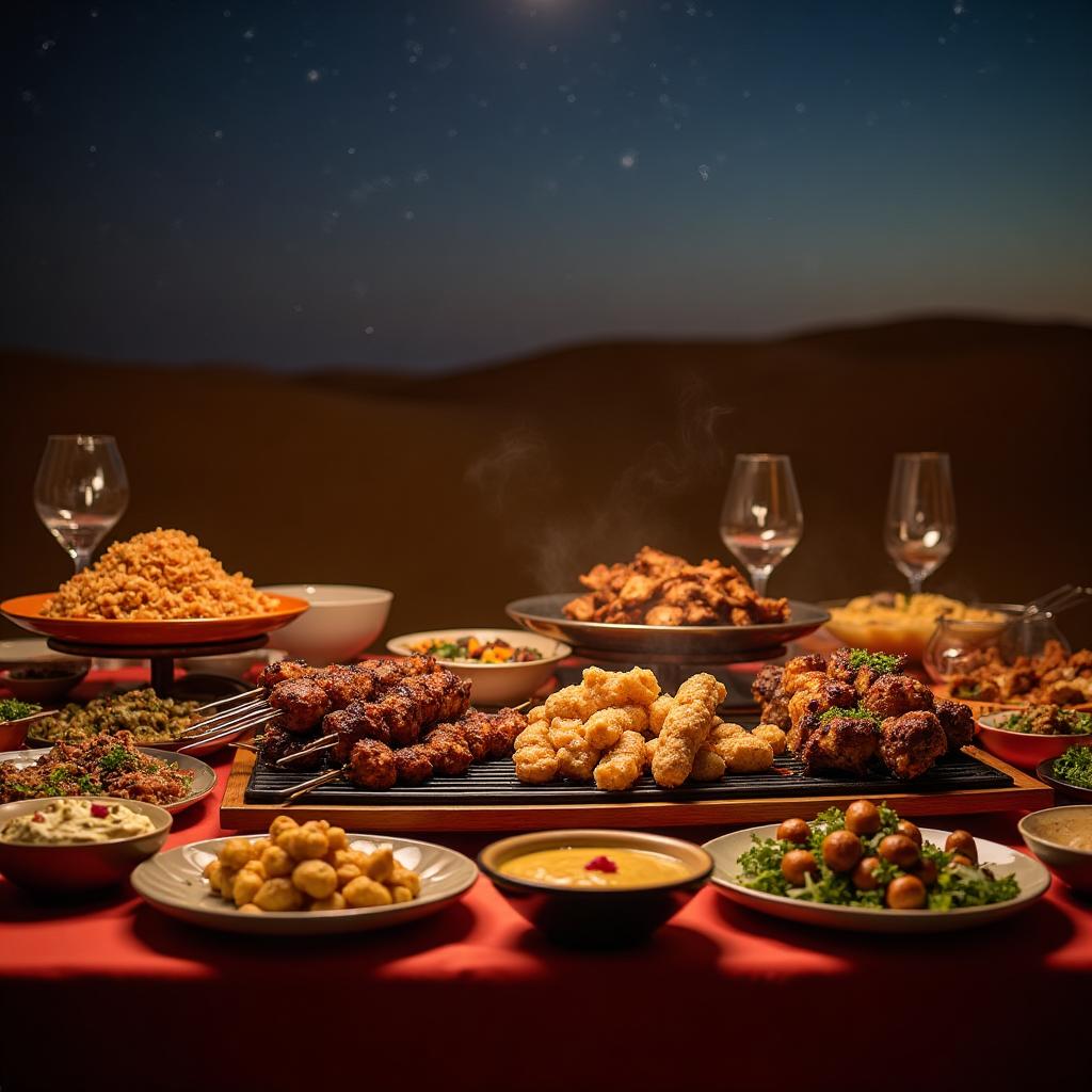 BBQ dinner under the stars