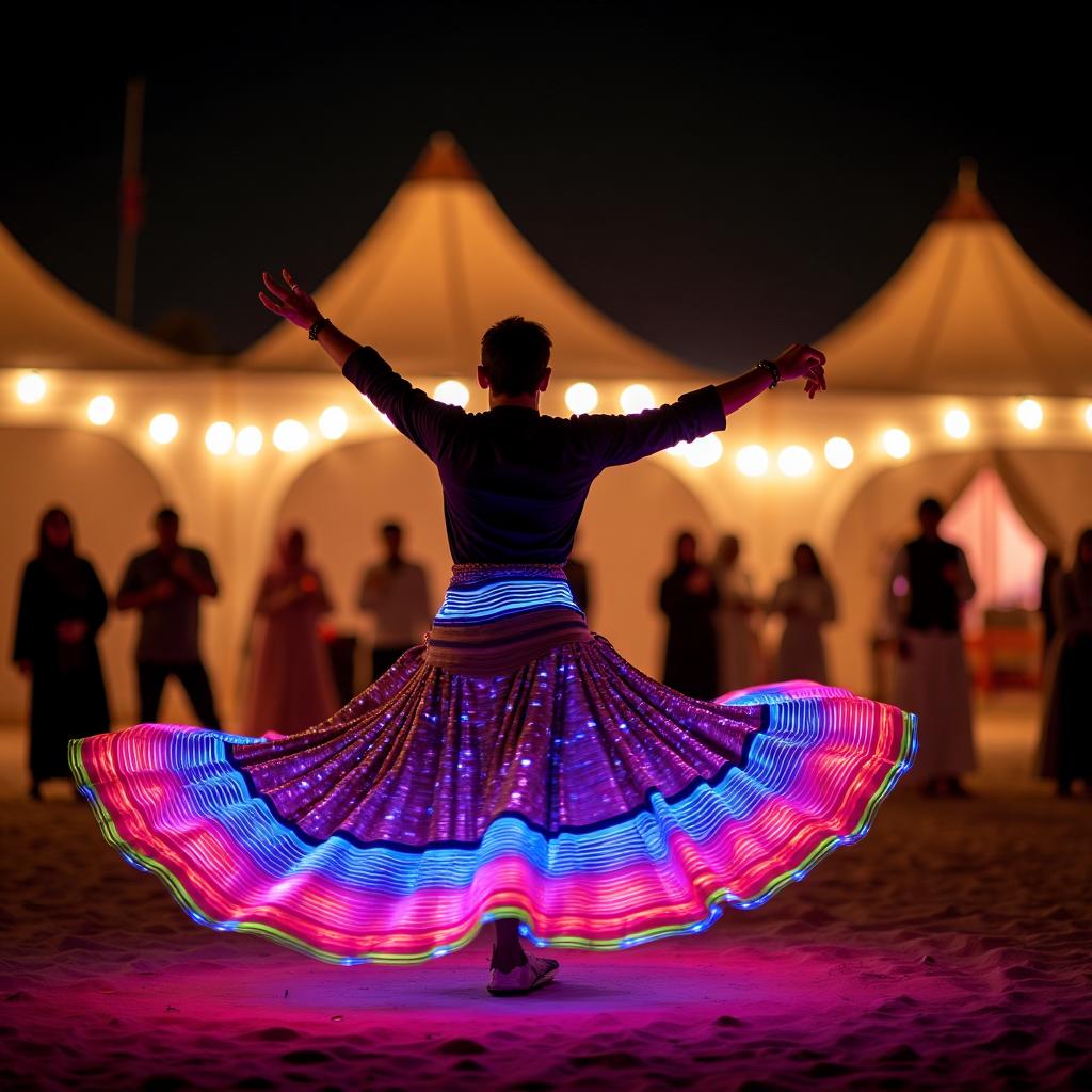 Live entertainment at desert camp