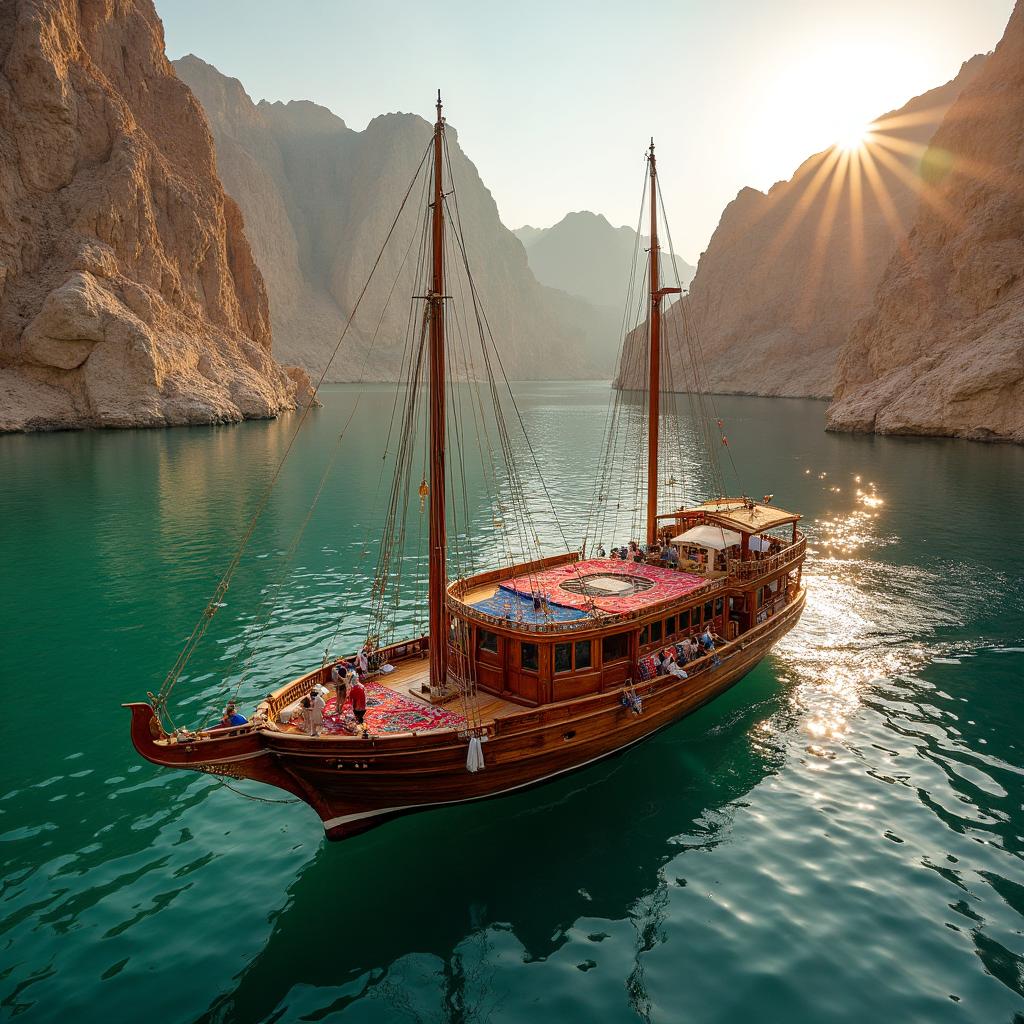 Traditional Omani dhow cruise in Musandam